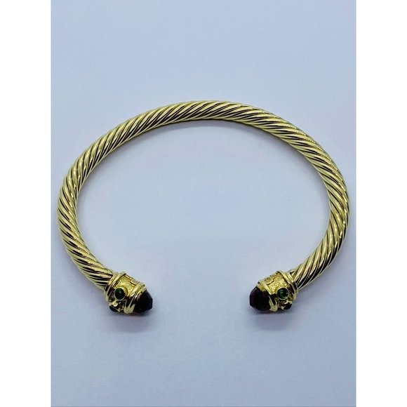 David Yurman Renaissance14K With Red and Green Stones 16.7 Grams - Picture 2 of 10